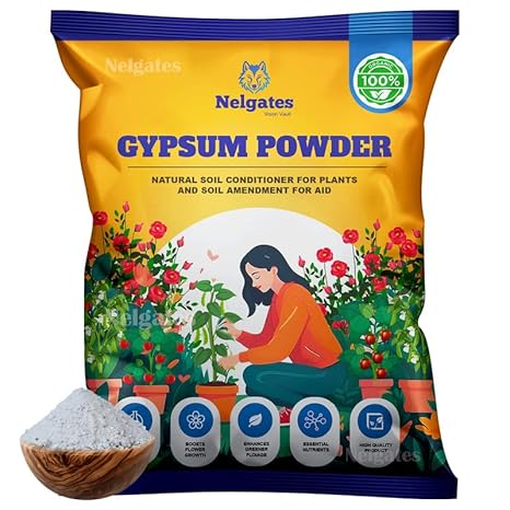 Gypsum Fertilizer for Plants | Calcium Sulfate Soil Conditioner for Better Growth, Enhanced Soil Structure, and Healthy Plants